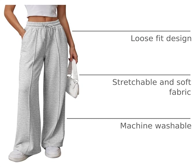 ATHMILE Women's Wide Leg Sweatpants